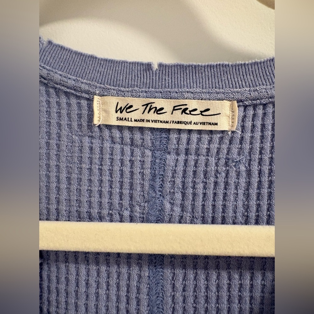 Free People, We The Free Lavender Waffle Knit Top - Picture 3 of 6